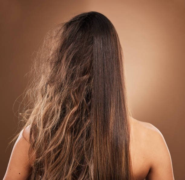 Frizzy unstyled hair vs smooth straight hair comparison for hair care products by Aymax Blush